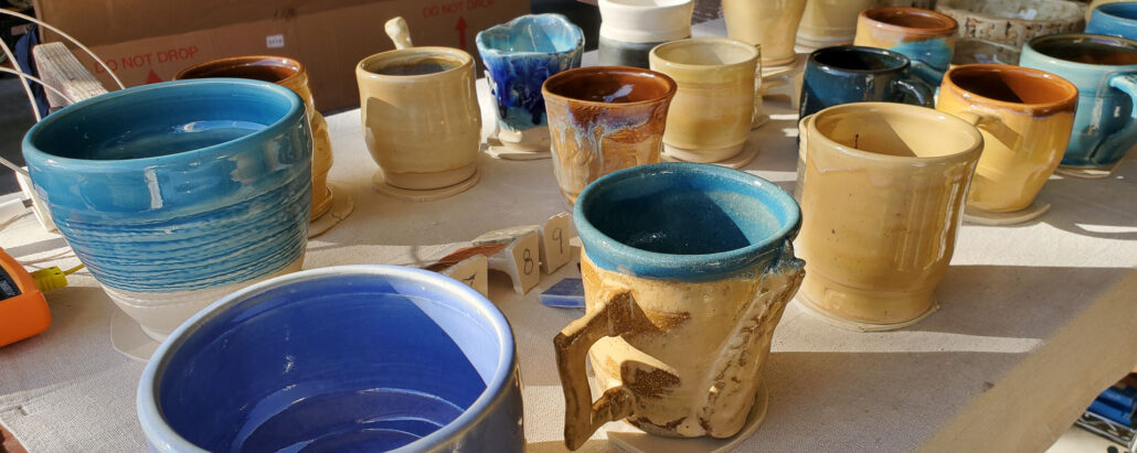 Group of pots fresh out of kiln